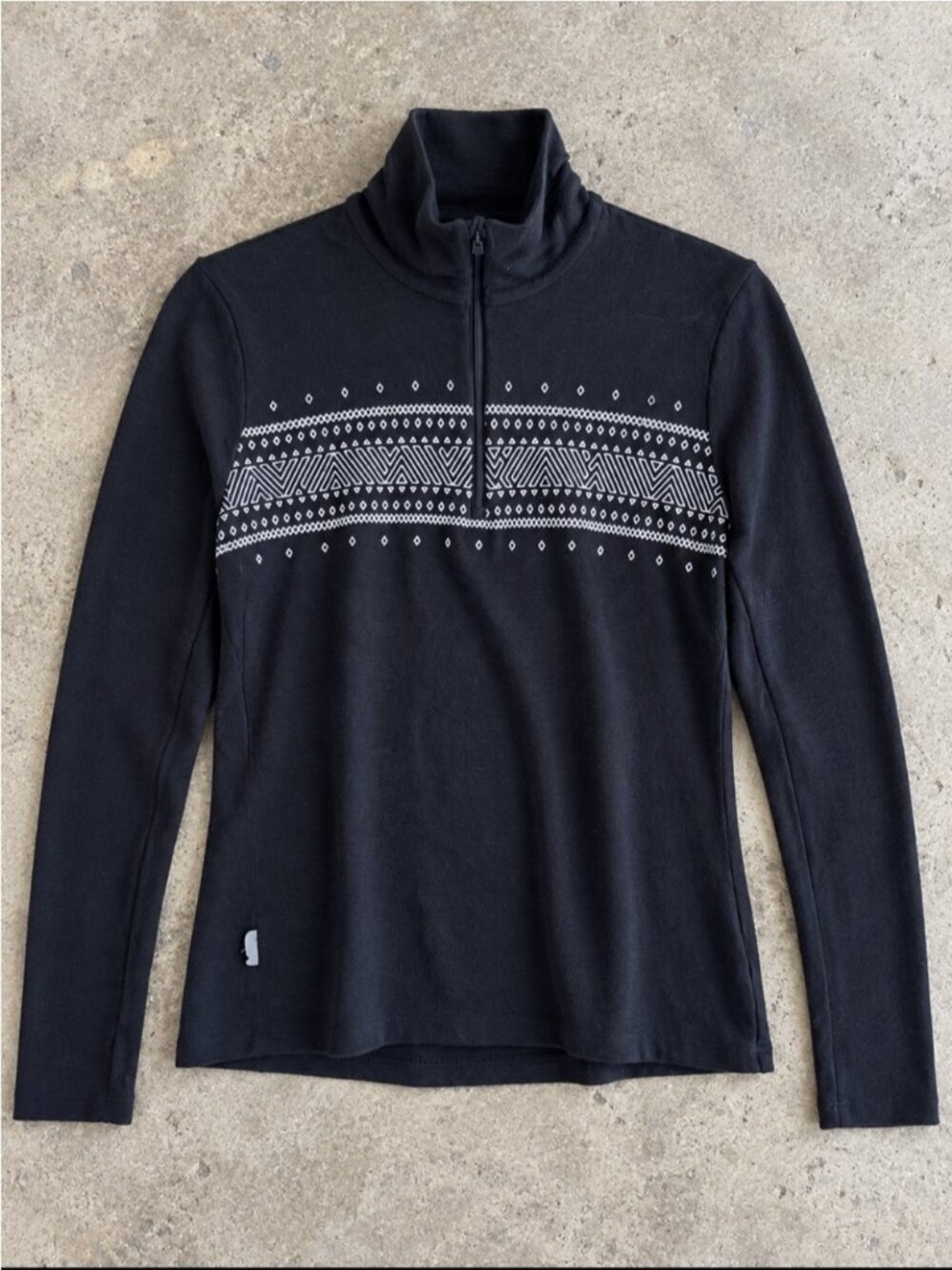Icebreaker Merino 260 Bodyfit Women’s Large Black 1/4 Zip Wool Base Layer